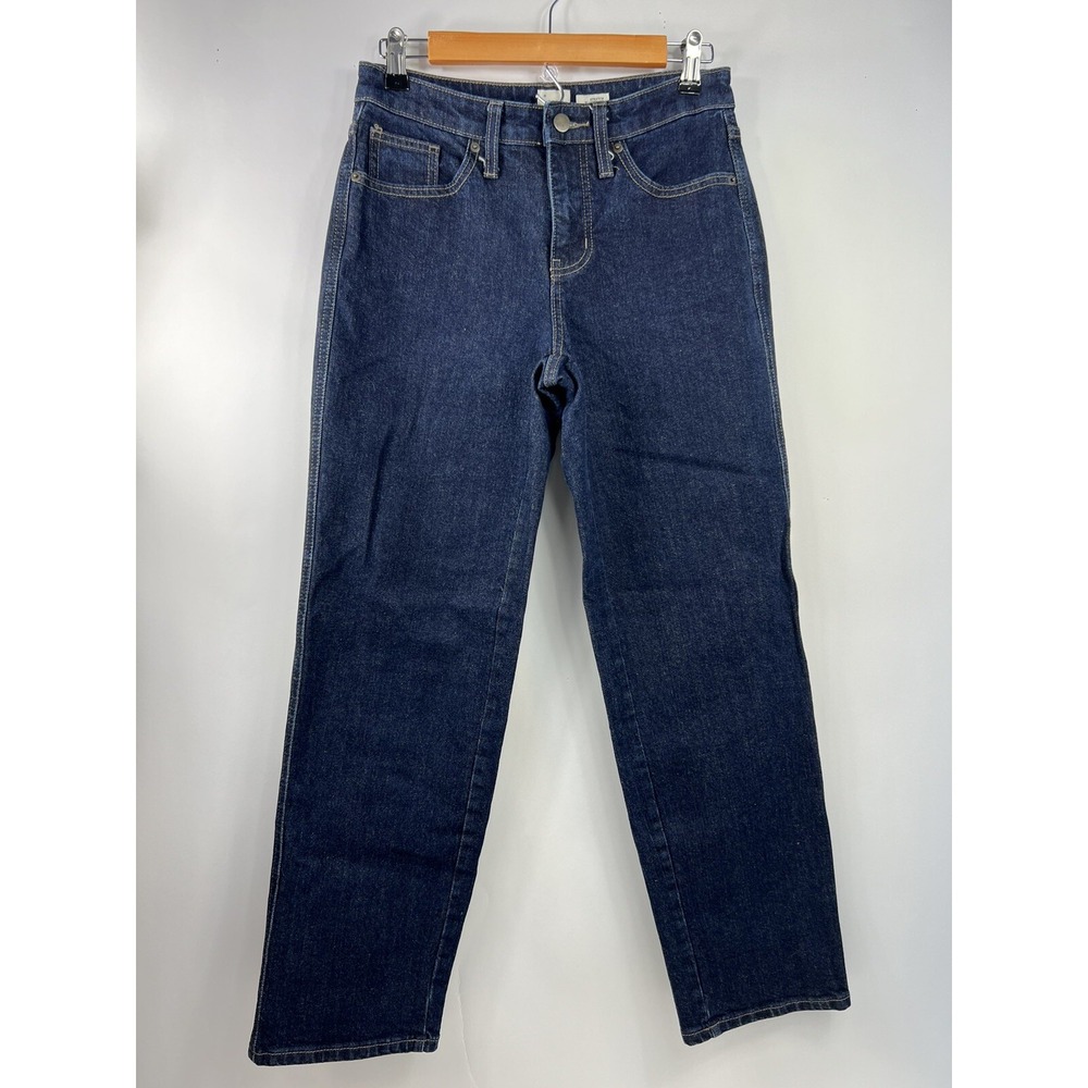 A New Day  Jeans Women's Size 2‎ Blue Wide Leg Rise Stretch Denim Cotton Blend